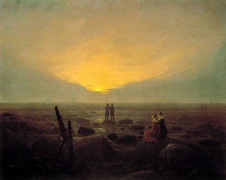Caspar Friedrich, Luna nascente sul mare (1821)